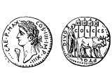 Coin of Acra of Phoenicia, with Claudius